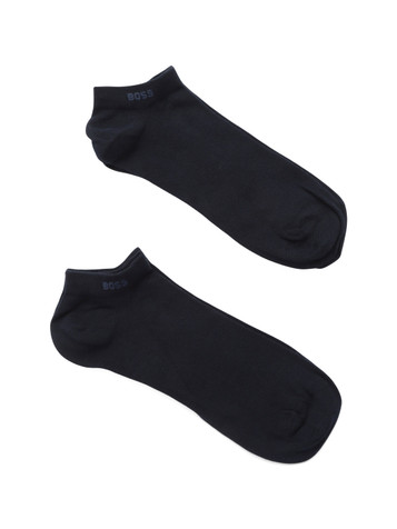 BLU SCURO | Il set comprende due paia di calzini con scritta logo jacquard