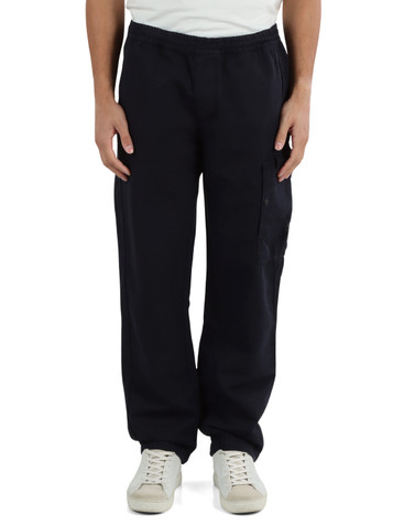 BLU SCURO | Pantalone in cotone e lino con tasca cargo BLU SCURO | Pantalone in cotone e lino con tasca cargo