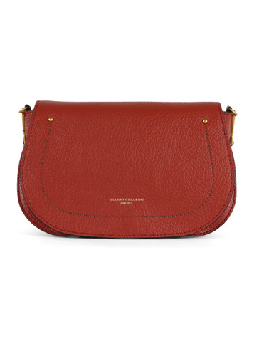 ROSSO SCURO | Borsa a mano in pelle martellata OLGA