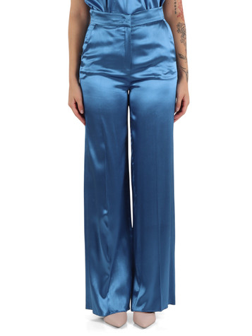 BLU CHIARO | Pantalone in raso di viscosa stretch FILARE2