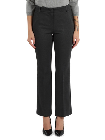 GRIGIO SCURO | Pantaloni in punto Milano FLARE