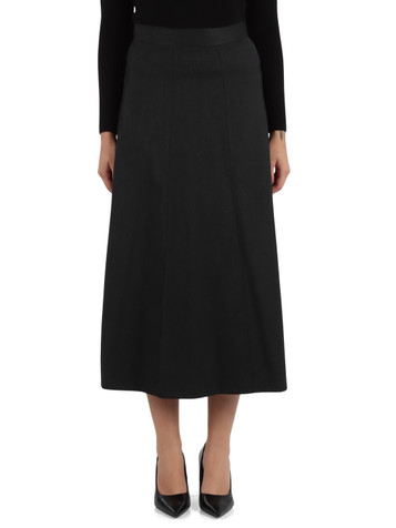 GRIGIO SCURO | Gonna midi SIGILLO in misto viscosa