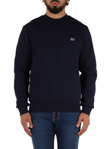 BLU SCURO | Felpa girocollo classic fit in misto cotone