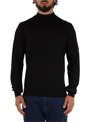 NERO | Maglia collo a lupetto in lana merino NERO | Maglia collo a lupetto in lana merino