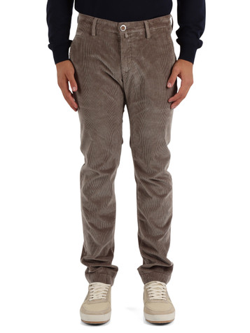 TORTORA | Pantalone tasche america in corduroy BOBBY slim fit