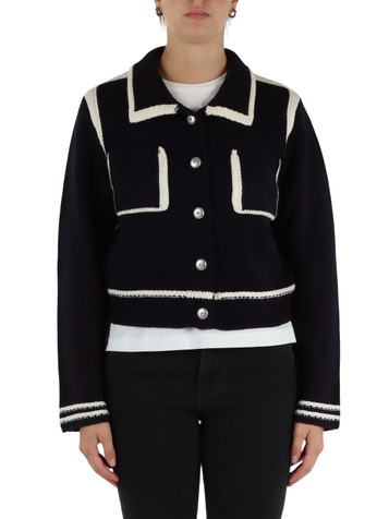 BLU SCURO | Cardigan in lana merino SULCIS