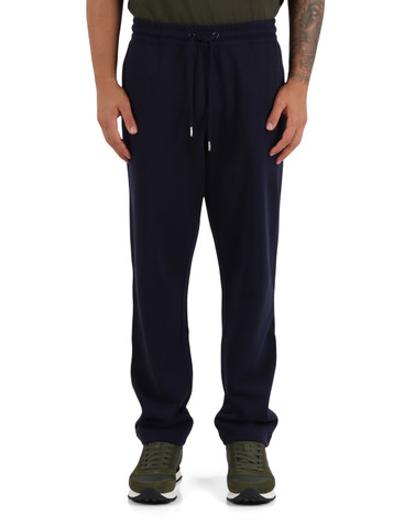 BLU SCURO | Pantaloni sportivi in cotone felpato