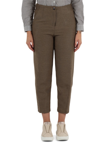 MARRONE CHIARO | Pantalone in misto viscosa