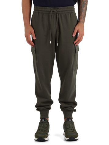 VERDE SCURO | Pantaloni sportivi cargo in cotone felpato VERDE SCURO | Pantaloni sportivi cargo in cotone felpato