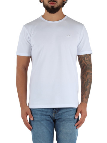 BIANCO | T-shirt in cotone piquet con ricamo logo
