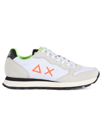 BIANCO | Sneakers in suede e tessuto TOM FLUO