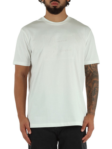 BIANCO | T-shirt in cotone regular fit con logo impresso