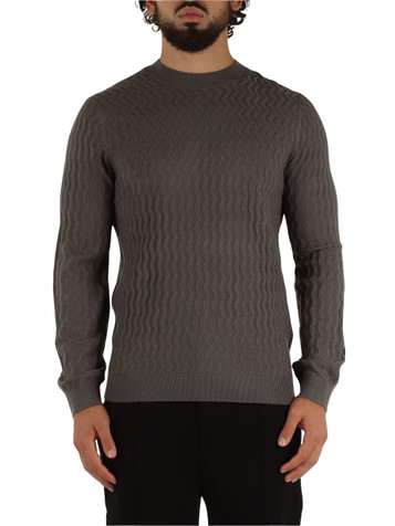 GRIGIO | Maglia in misto lana vergine con motivo decorativo GRIGIO | Maglia in misto lana vergine con motivo decorativo