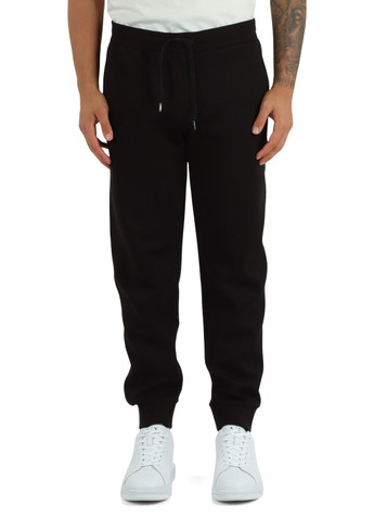 NERO | Pantaloni sportivi in misto cotone con ricamo logo