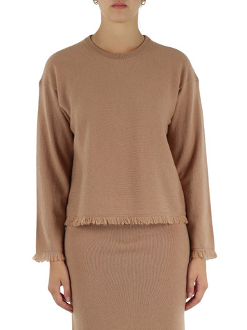 CAMMELLO | Maglia girocollo in lana merino e cashmere