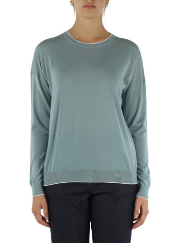 AZZURRO | Maglia girocollo in lana