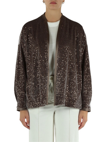 TORTORA | Giacca in velluto con micro paillettes