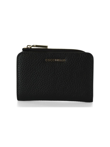 NERO | Portafoglio slim in pelle martellata METALLIC SOFT