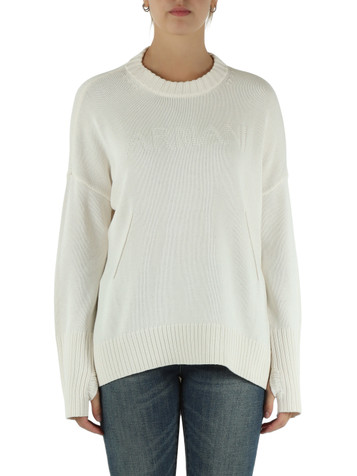 OFF WHITE | Maglia girocollo in cotone con scritta logo OFF WHITE | Maglia girocollo in cotone con scritta logo