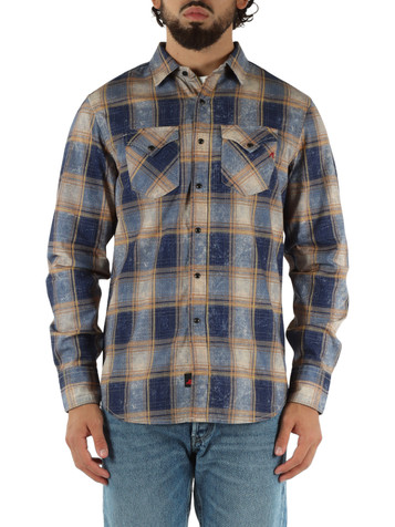 BLU | Camicia a quadri in cotone AI Wash BLU | Camicia a quadri in cotone AI Wash