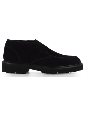 BLU SCURO | Polacchine senza lacci in suede