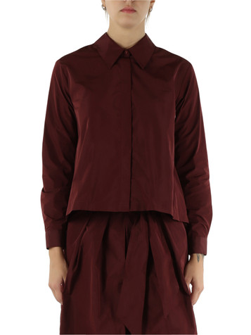 BORDEAUX | Camicia in taffetà con pieghe sul retro