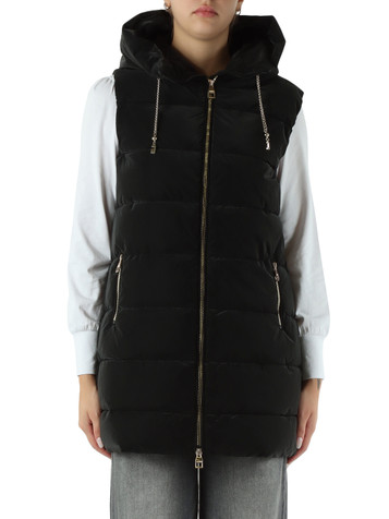 NERO | JEANS: Smanicato trapuntato con cappuccio