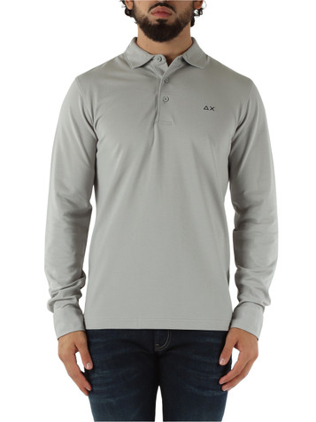 GRIGIO | Polo manica lunga in cotone piquet GRIGIO | Polo manica lunga in cotone piquet