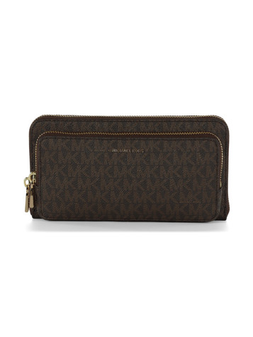 MARRONE | Borsa a tracolla JET SET Large con stampa logo MARRONE | Borsa a tracolla JET SET Large con stampa logo