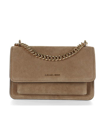 BEIGE | Borsa a spalla in suede CLAIRE Large BEIGE | Borsa a spalla in suede CLAIRE Large