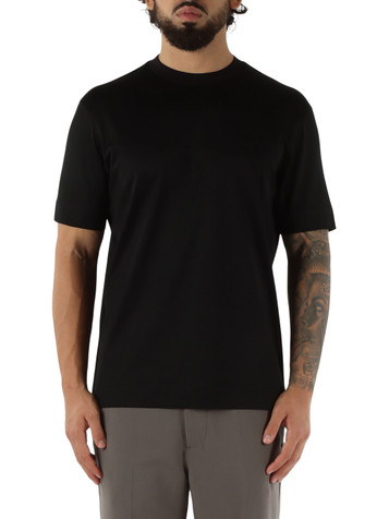 NERO | T-shirt regular fit in cotone e lyocell