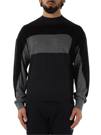 GRIGIO | Maglia girocollo in lana vergine