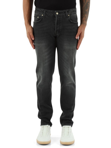 GRIGIO SCURO | Pantalone jeans cinque tasche regular fit