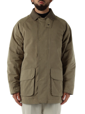 KAKI | Giaccone SCHAFER in misto cotone Dry Wax