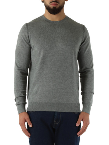 GRIGIO | Maglia girocollo in misto viscosa e cashmere GRIGIO | Maglia girocollo in misto viscosa e cashmere