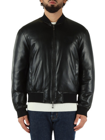 NERO | Bomber reversibile in similpelle