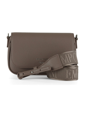 TORTORA | Mini borsa a tracolla effetto martellato con logo impresso TORTORA | Mini borsa a tracolla effetto martellato con logo impresso