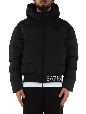 NERO | Giubbotto trapuntato modern fit con cappuccio