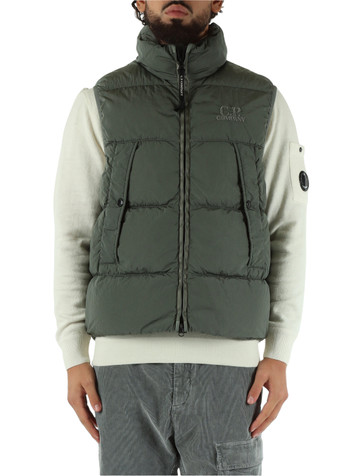 GRIGIO | Piumino smanicato in tessuto tecnico CHROME-R