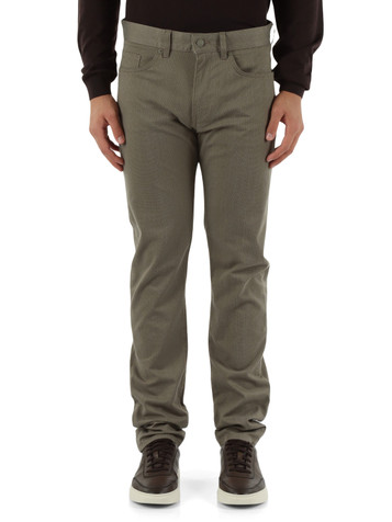 TORTORA | Pantaloni DELAWARE5 Slim Fit in misto cotone e viscosa