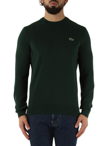VERDE | Maglia girocollo in cotone regular fit
