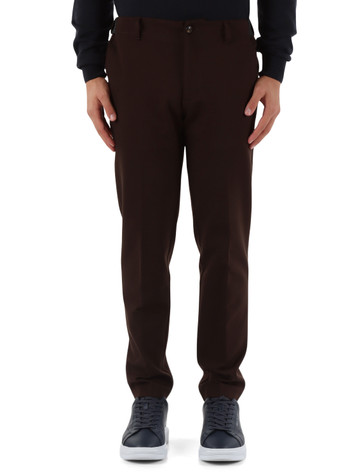 MARRONE | Pantaloni slim fit PORTOFINO