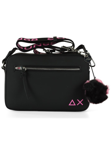 NERO | Borsa a tracolla SAPONETTA con stampa logo