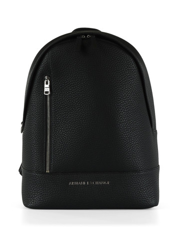 NERO | Zaino in ecopelle con scritta logo frontale