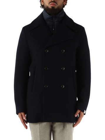 BLU SCURO | Caban imbottito PITLOCH WOOL