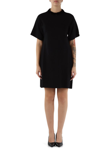 NERO | Abito svasato in misto viscosa