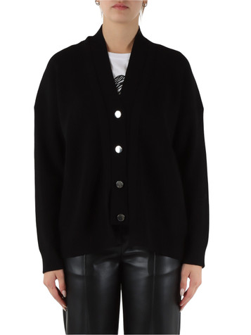 NERO | Cardigan a coste in misto viscosa NERO | Cardigan a coste in misto viscosa