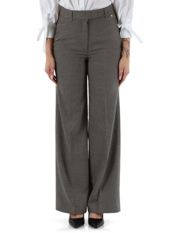 TORTORA | Pantalone taglio dritto in misto viscosa