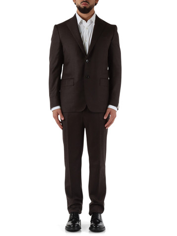 MARRONE | Abito due pezzi Drop 6R in lana vergine