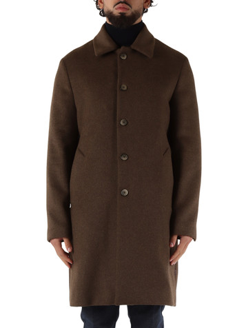 MARRONE | Cappotto MAXIME in misto lana